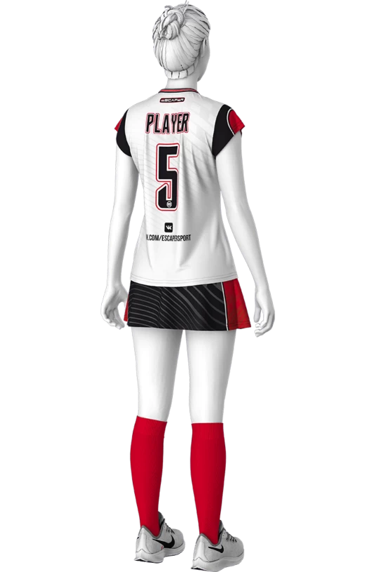 VOL-AW07.0 Волейболистка Футболка с коротким рукавом и Юбка БИФЛЕКС и шорты Спина